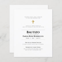 Elegante Moderne BAUTIZO Bautismo Taufe - ADD VERS