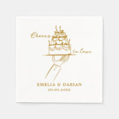 Elegante Moderne Beifall für die Liebe Minimalisti Serviette (Vorderseite)