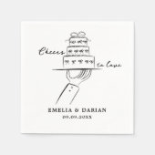 Elegante Moderne Beifall für die Liebe Minimalisti Serviette (Vorderseite)