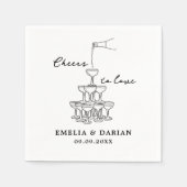 Elegante Moderne Beifall für die Liebe Minimalisti Serviette (Vorderseite)