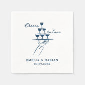 Elegante Moderne Beifall für die Liebe Minimalisti Serviette (Vorderseite)