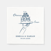 Elegante Moderne Beifall für die Liebe Minimalisti Serviette (Vorderseite)