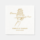 Elegante Moderne Beifall für die Liebe Minimalisti Serviette (Vorderseite)