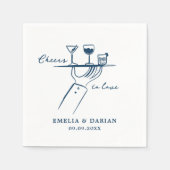 Elegante Moderne Beifall für die Liebe Minimalisti Serviette (Vorderseite)