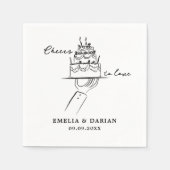 Elegante Moderne Beifall für die Liebe Minimalisti Serviette (Vorderseite)