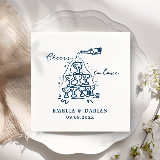 Elegante Moderne Beifall für die Liebe Minimalisti Serviette