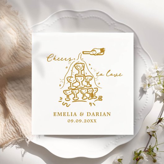 Elegante Moderne Beifall für die Liebe Minimalisti Serviette