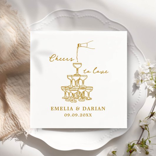 Elegante Moderne Beifall für die Liebe Minimalisti Serviette