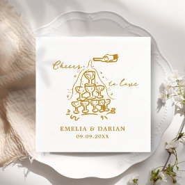 Elegante Moderne Beifall für die Liebe Minimalisti Serviette