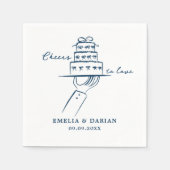 Elegante Moderne Beifall für die Liebe Minimalisti Serviette (Vorderseite)