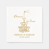 Elegante Moderne Beifall für die Liebe Minimalisti Serviette (Vorderseite)