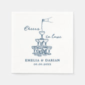 Elegante Moderne Beifall für die Liebe Minimalisti Serviette (Vorderseite)