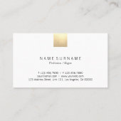 Elegante moderne beige visitenkarte (Rückseite)