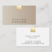 Elegante moderne beige visitenkarte (Vorne/Hinten)