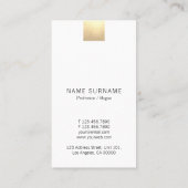 Elegante moderne beige visitenkarte (Rückseite)