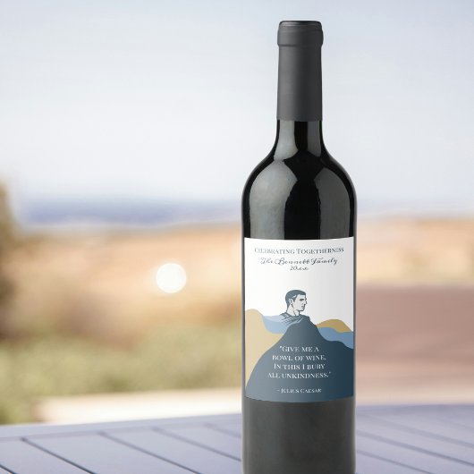 Elegante, moderne, benutzerdefinierte Skriptfarbe Weinetikett