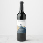 Elegante, moderne, benutzerdefinierte Skriptfarbe Weinetikett (Vorderseite)