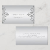 Elegante moderne, Berufliche, charmante Silber-Spi Visitenkarte (Vorne/Hinten)