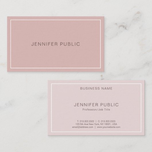 Elegante Moderne Berufliche, einfache Schlichte Tr Visitenkarte (Vorne/Hinten)