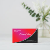 Elegante Moderne Berufliche Helle Crimson Visitenkarte (Stehend Vorderseite)