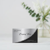 Elegante Moderne Berufliche Highlights Schwarzes S Visitenkarte (Stehend Vorderseite)