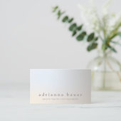 Elegante Moderne Berufliche, leuchtende Taupe Gray Visitenkarte (Stehend Vorderseite)