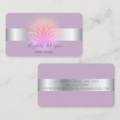 Elegante Moderne Berufliche Lotus Blume Visitenkarte (Vorne/Hinten)