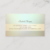 Elegante moderne Berufliche Luminous,Wirbel grün Visitenkarte (Rückseite)