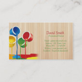 Elegante moderne Berufliche Malerei Visitenkarte (Rückseite)