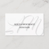 Elegante moderne Berufliche Monogram-Visitenkarte Visitenkarte (Vorderseite)