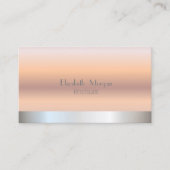 Elegante Moderne Berufliche Rose Gold, Silber Visitenkarte (Vorderseite)