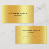 Elegante moderne Berufliche Semi-Gloss-Imitats Gol Visitenkarte (Vorne/Hinten)