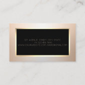 Elegante Moderne Berufliche Silhouette Visitenkarte (Rückseite)