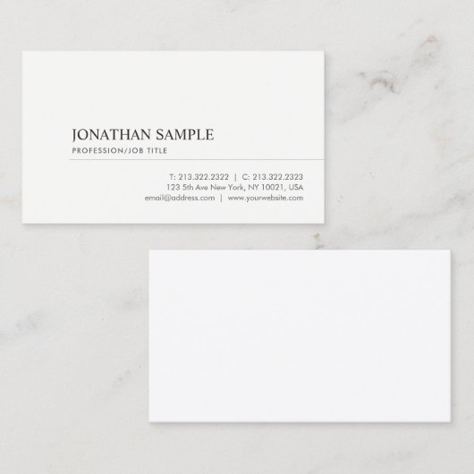 Elegante moderne, Berufliche Vorlage Visitenkarte (Vorne/Hinten)