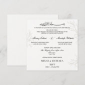 Elegante moderne Bismillah islamische Hochzeit Einladung (Vorne/Hinten)