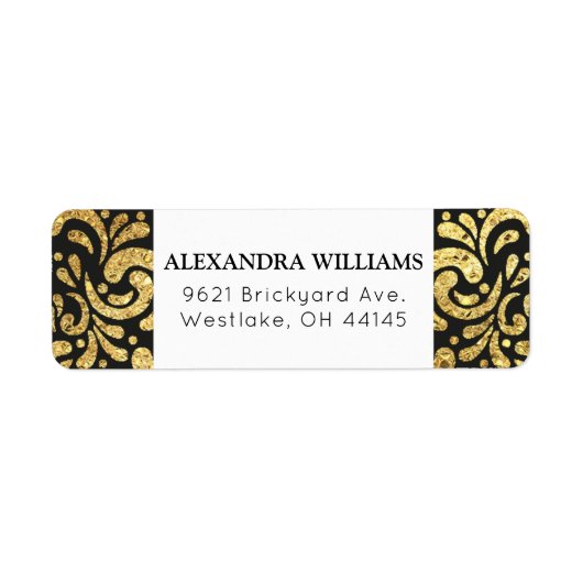 Elegante Moderne Black & Gold Adress (Vorne)