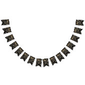 elegante, moderne Black Gold Confetti Wimpelkette (Alle)