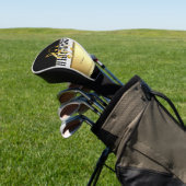 Elegante moderne Black Gold Musiknoten, Piano Keys Golf Headcover (In SItu)