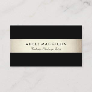Elegante Moderne Black Imitate Gold Foil Business  Visitenkarte