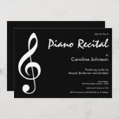 Elegante Moderne Black Music Piano Konzert Erwägun Ankündigung (Vorne/Hinten)
