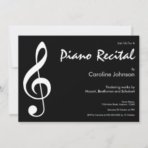 Elegante Moderne Black Music Piano Konzert Erwägun Ankündigung