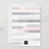 Elegante moderne Black & Pink Flamingo Baby Dusche Einladung (Rückseite)