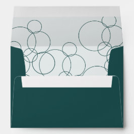 Elegante moderne Blasen Geometric Gray & Dark Aqua