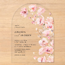 Elegante moderne blassrosa florale Foto-Hochzeit
