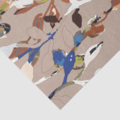 Elegante Moderne Blätter Berries Wasserfarbene Blu Seidenpapier (Ausschnitt)