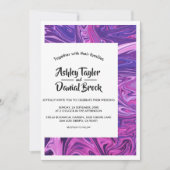 Elegante Moderne Blaue Galaxie Abstrakte Hochzeit Einladung (Vorderseite)