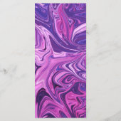 Elegante Moderne Blaue Galaxie Abstrakte Hochzeit Menükarte (Rückseite)