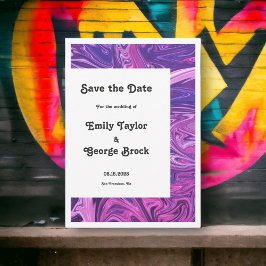 Elegante Moderne Blaue Galaxie Abstrakte Hochzeit Save The Date