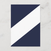 Elegante moderne blaue Hochzeit Begleitkarte (Rückseite)