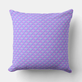 Elegante moderne blaue und violette Meerjungfrau Kissen